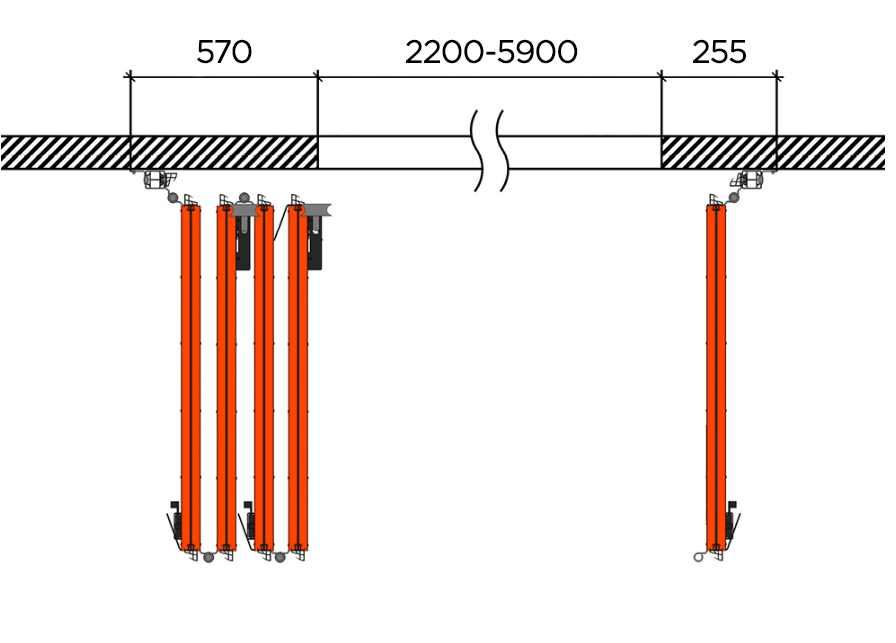 Схема открывания 4 + 1.